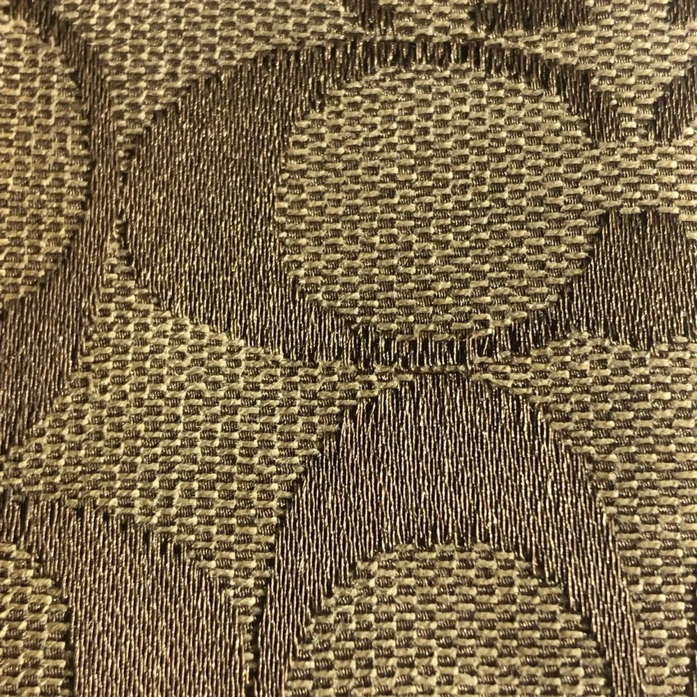 COACH Wallet Brown Canvas Signature Pattern w/ Tan Leather Bifold Medium Compact - Picture 9 of 15